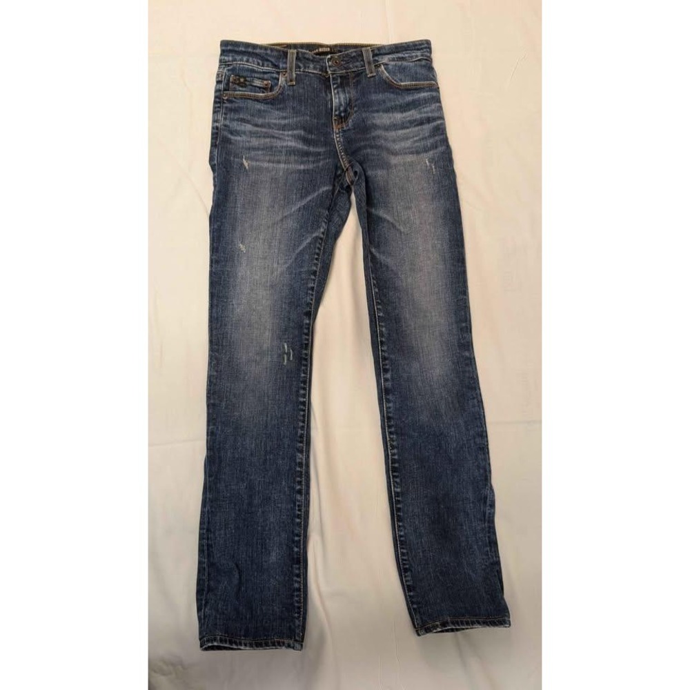 Big Star 1974 Kate Straight Leg Jeans 25P Distressed Stretch Denim